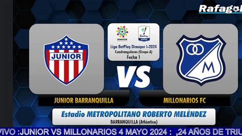 junior vs millonarios en vivo